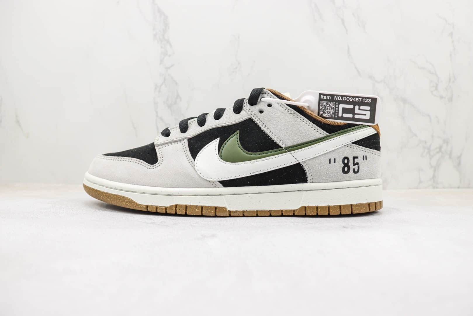 耐克Nike Dunk Low纯原版本低帮Dunk米灰黑色双钩板鞋 莆田天花板Dunk系列 货号:DO9457-123