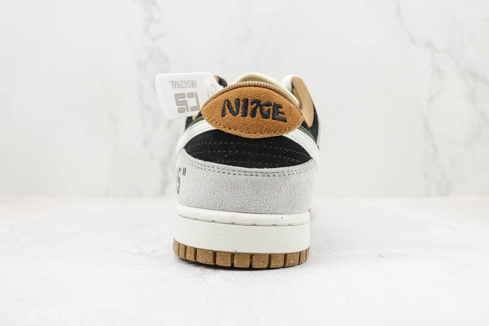 耐克Nike Dunk Low纯原版本低帮Dunk米灰黑色双钩板鞋 莆田天花板Dunk系列 货号:DO9457-123