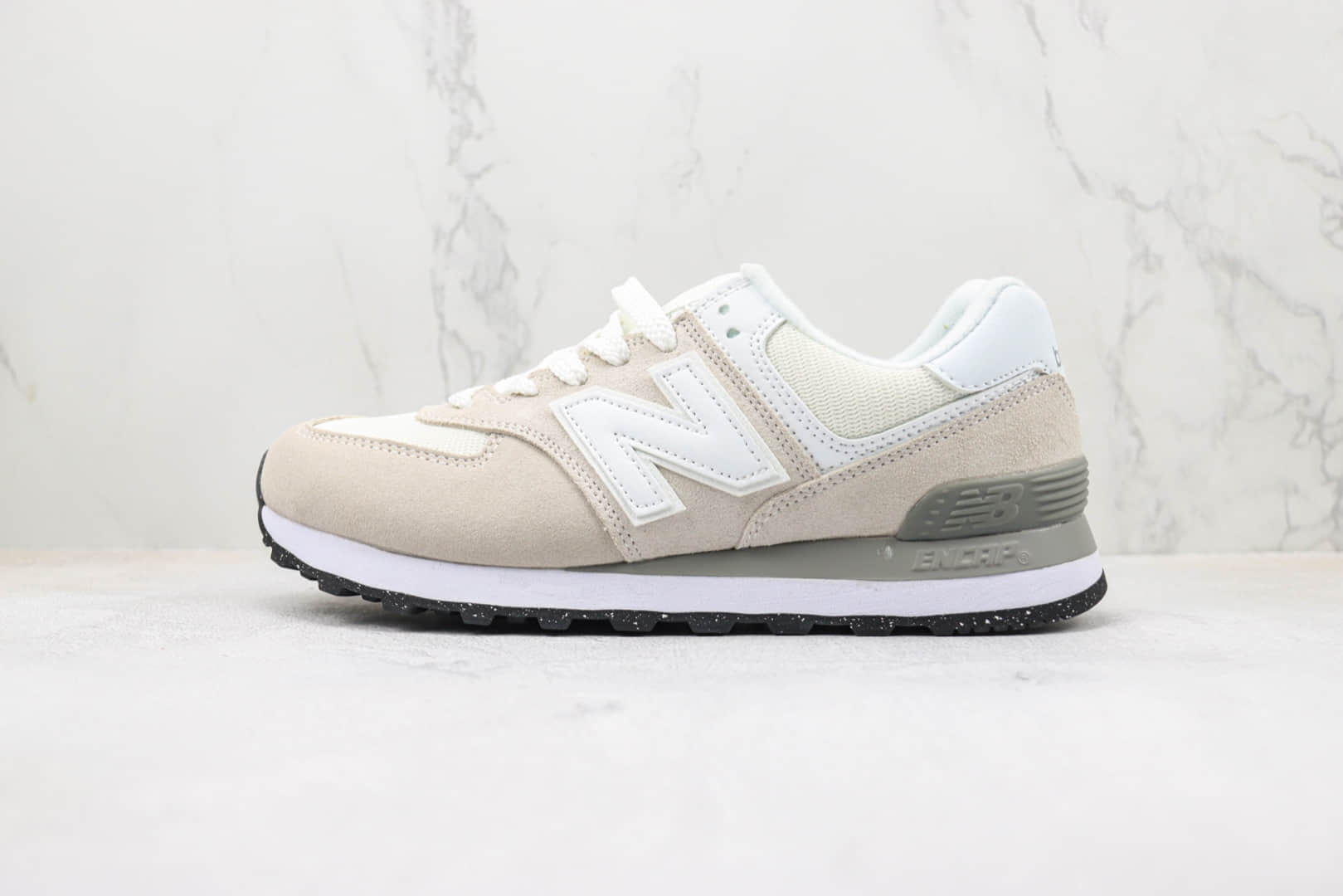 新百伦New Balance 574纯原版本NB574白粉色复古慢跑鞋 莆田新百伦货源 货号:ML574EVW