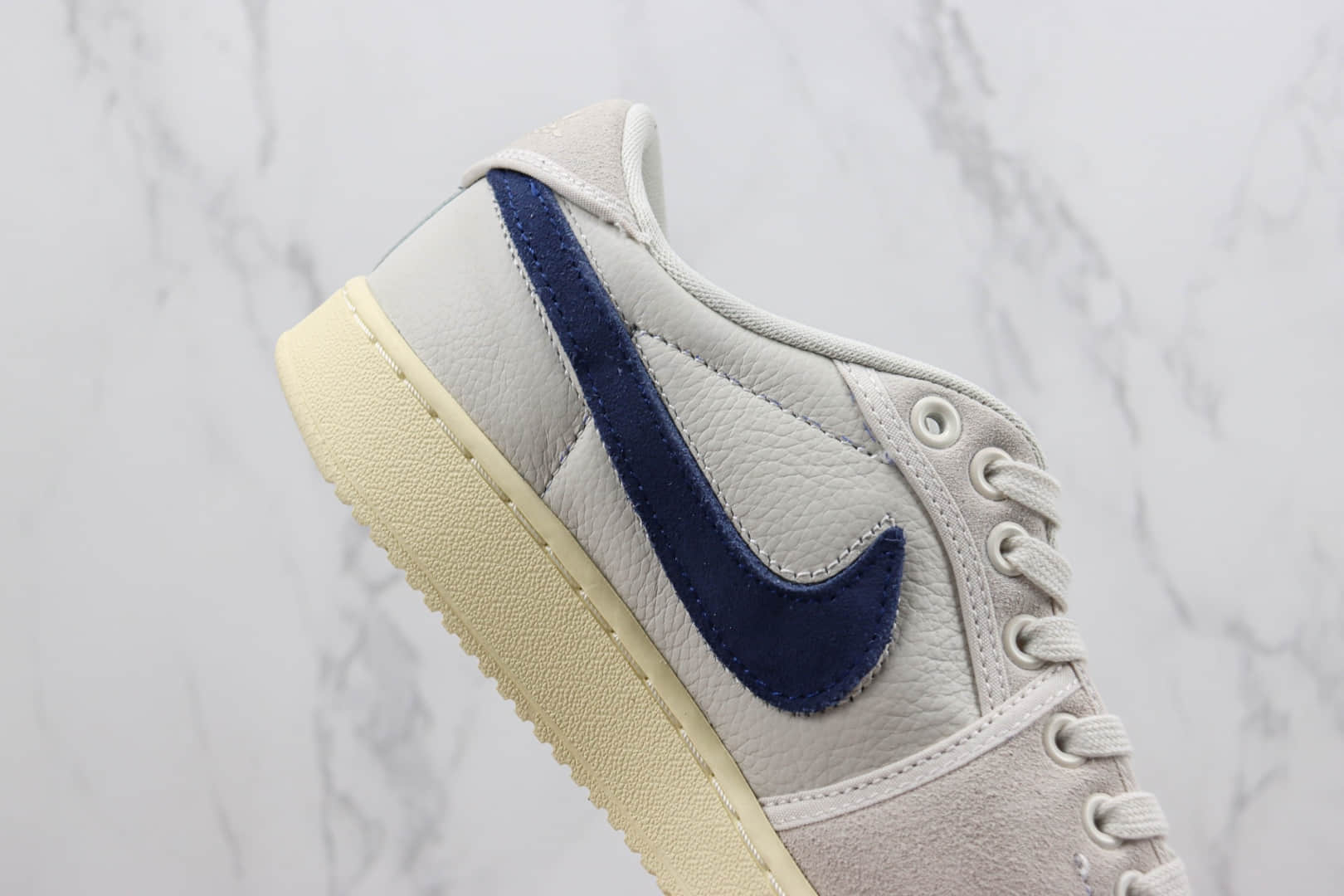 乔丹Union x Jordan 1 KO “Sail”纯原版本UN联名AJ1白灰蓝板鞋 莆田天花板AJ1系列 货号:DZ4864-100