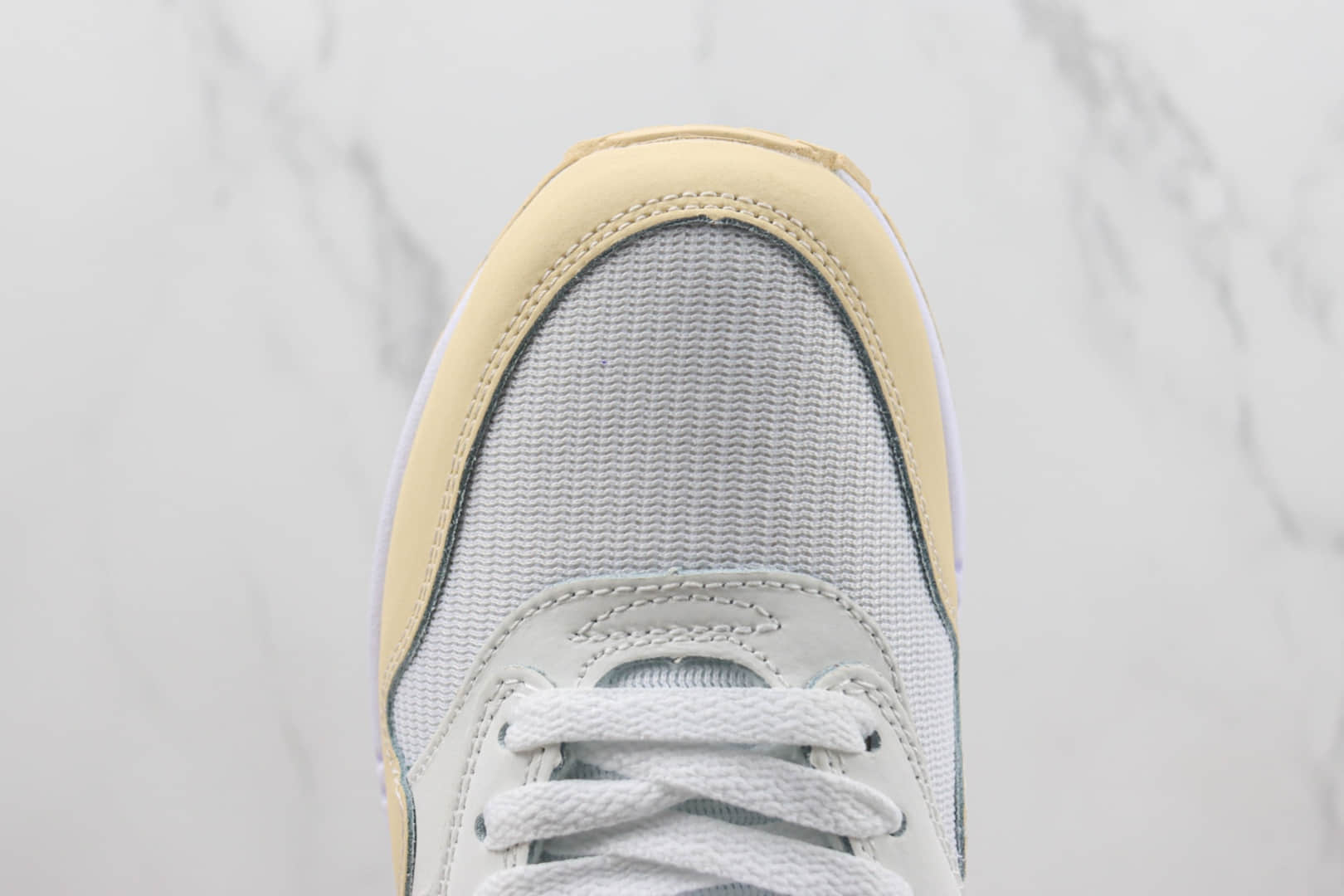 耐克Nike Air Max 1 PRM纯原版本Max1白黄色复古气垫跑鞋 莆田复刻耐克 货号:FB5060-100