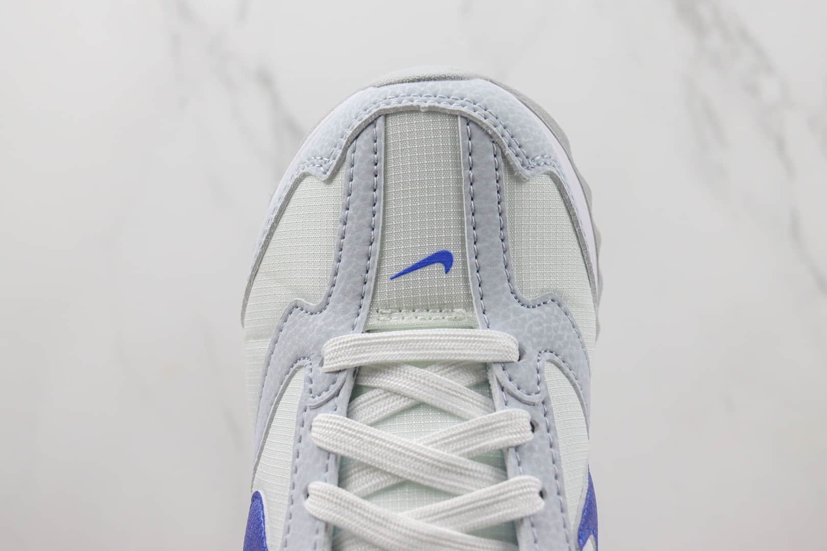 耐克Nike Air Max Dawn纯原版本黎明系列白灰蓝气垫跑鞋 莆田耐克工厂 货号:DR2395-100