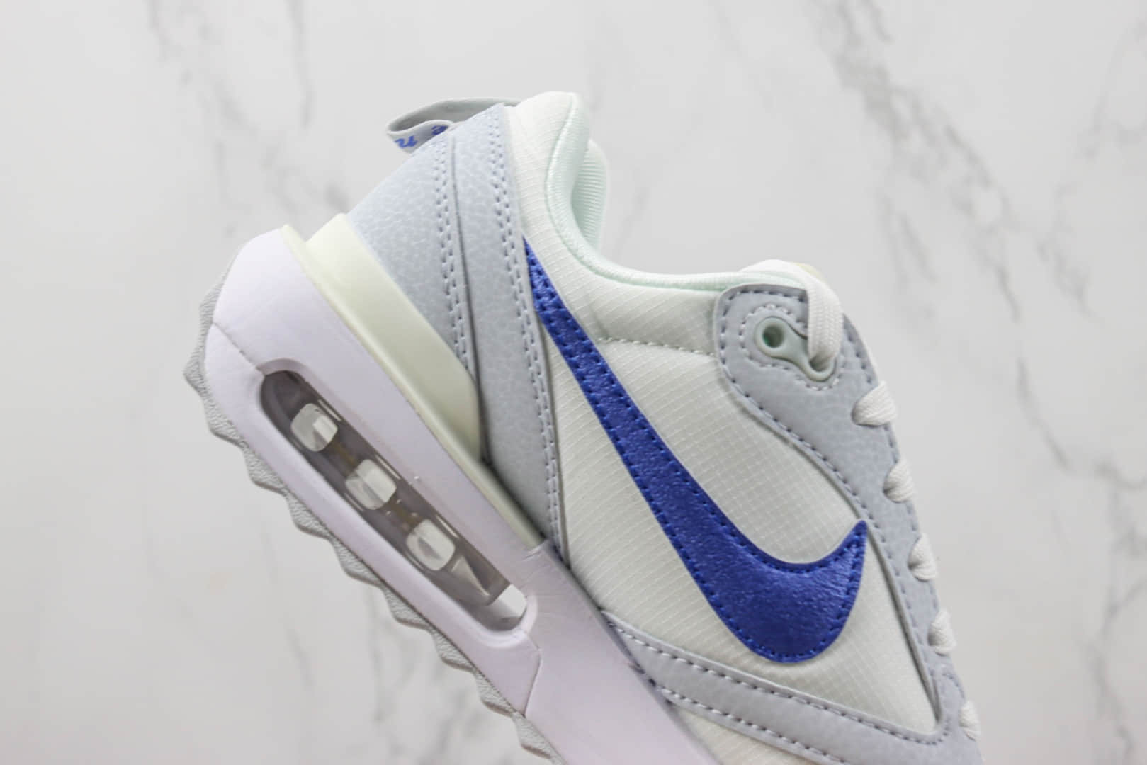 耐克Nike Air Max Dawn纯原版本黎明系列白灰蓝气垫跑鞋 莆田耐克工厂 货号:DR2395-100