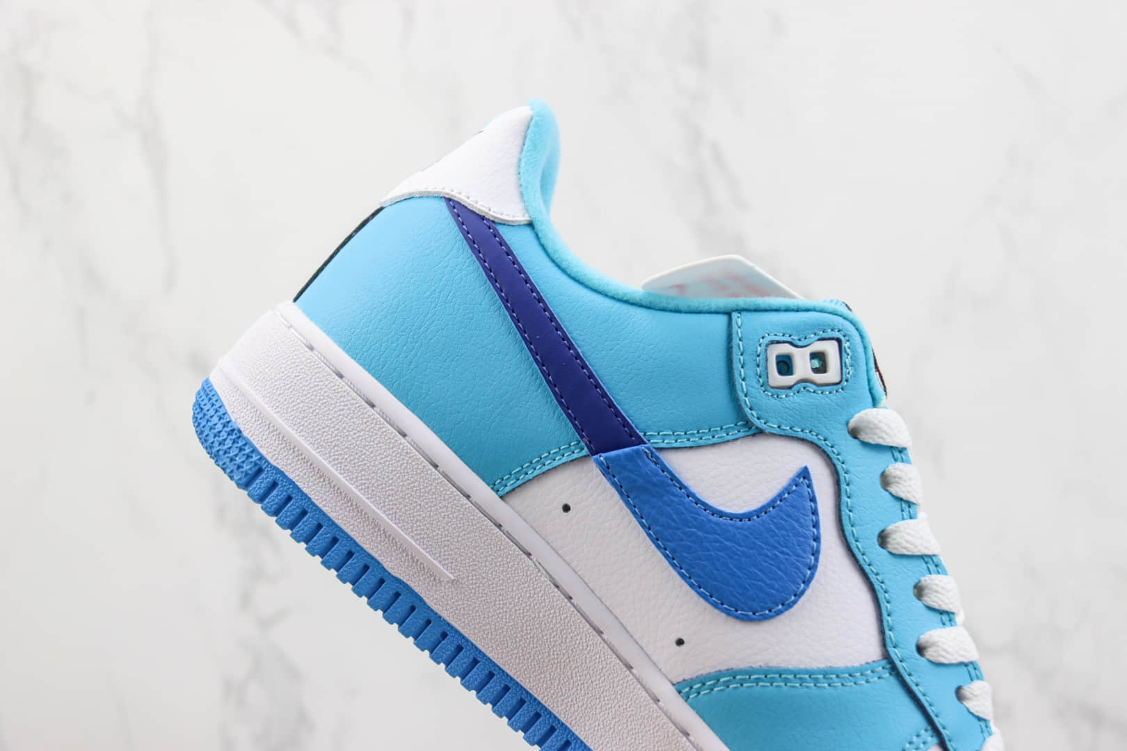 耐克Nike Air Force 1 Low纯原版本空军一号低帮AF1白蓝拼接板鞋 莆田天花板AF1 货号：DZ2522-100