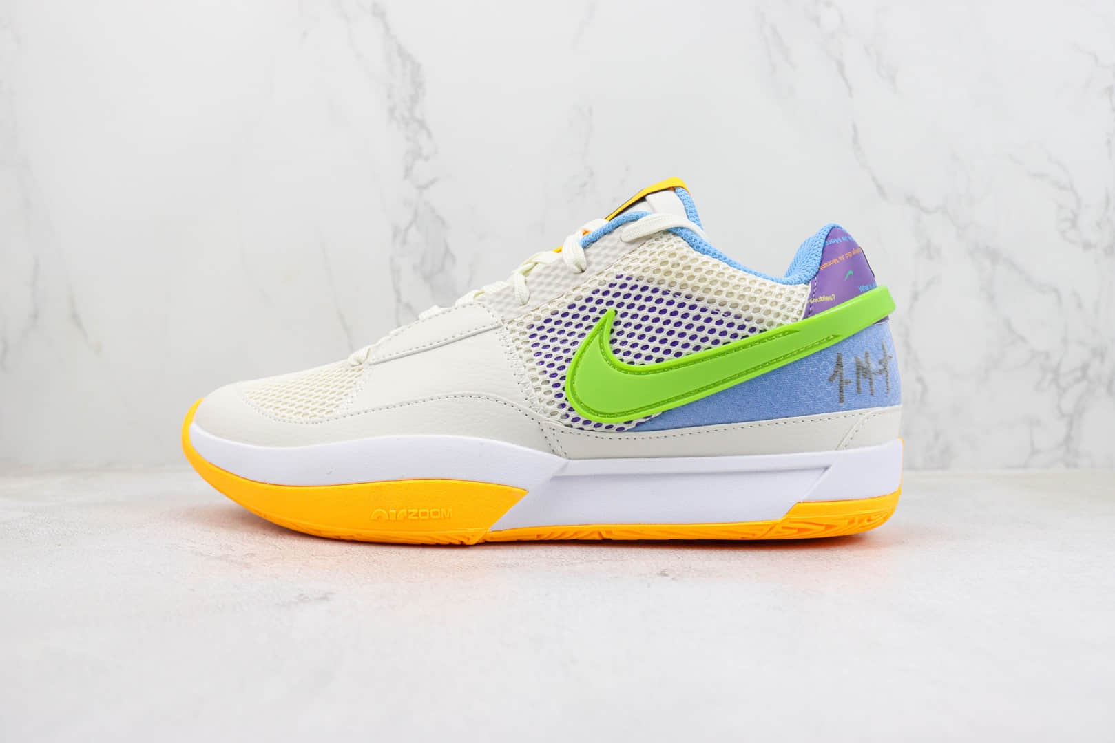 耐克Nike JA1纯原版本莫兰特一代圣枪梦幻蓝实战篮球鞋 莆田耐克工厂 货号:DR8785-001