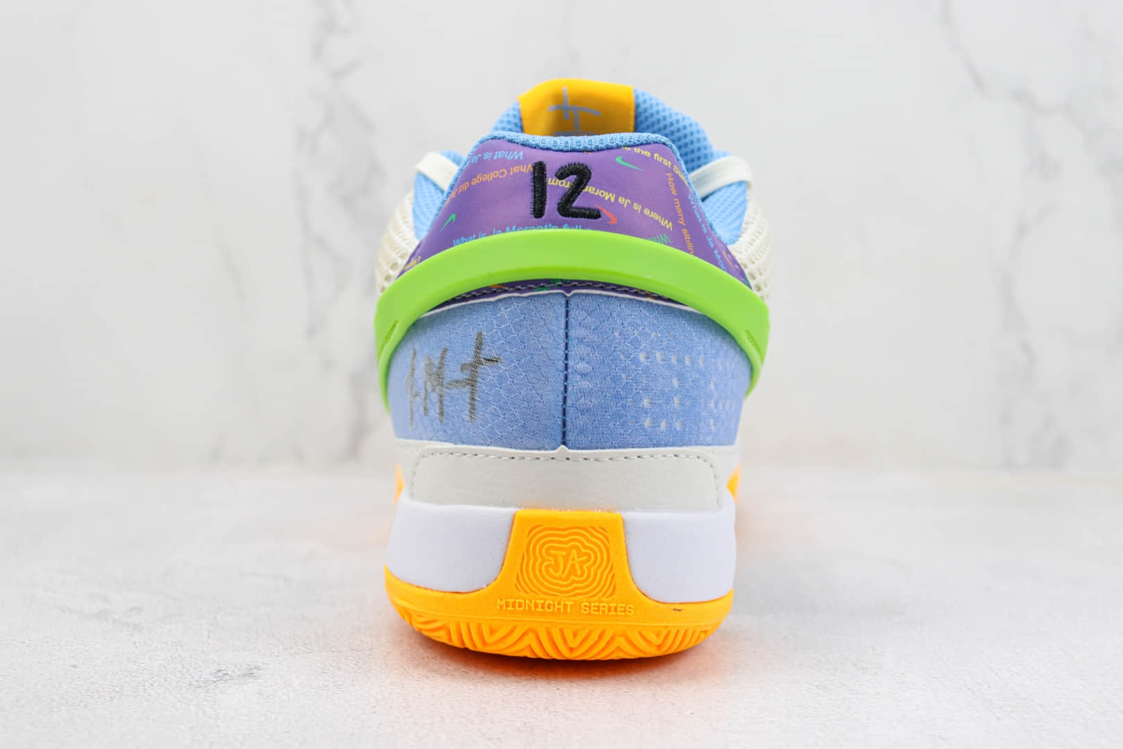 耐克Nike JA1纯原版本莫兰特一代圣枪梦幻蓝实战篮球鞋 莆田耐克工厂 货号:DR8785-001