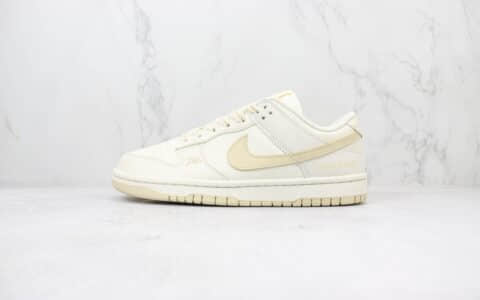 耐克Nike SB Dunk Low纯原版本TS联名SB Dunk米白卡其帆布低帮板鞋 莆田耐克代理 货号：DD1391-133