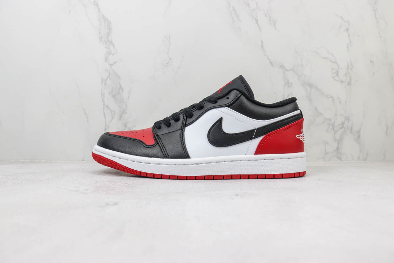 乔丹Air Jordan 1 Low “Bred Toe”纯原版本低帮AJ1黑红脚趾篮球鞋 莆田AJ货源 货号:553558-161