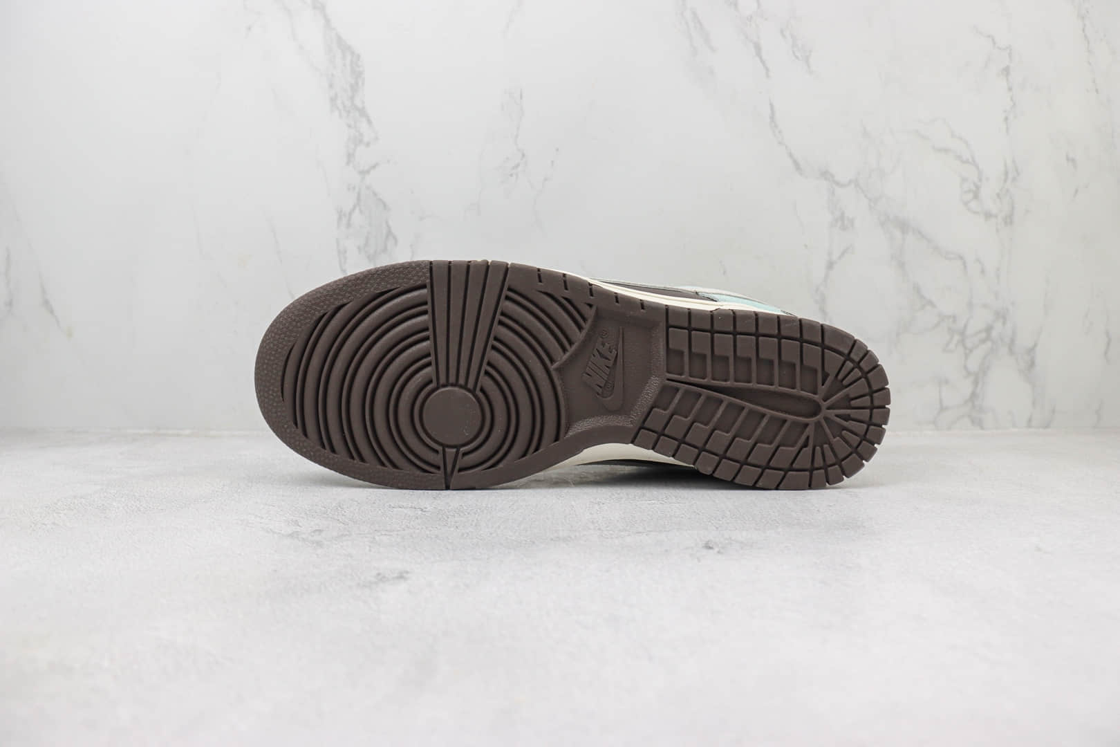 耐克Nike Dunk Low纯原版本低帮Dunk棕蓝印花板鞋 莆田耐克工厂 货号:312221-992