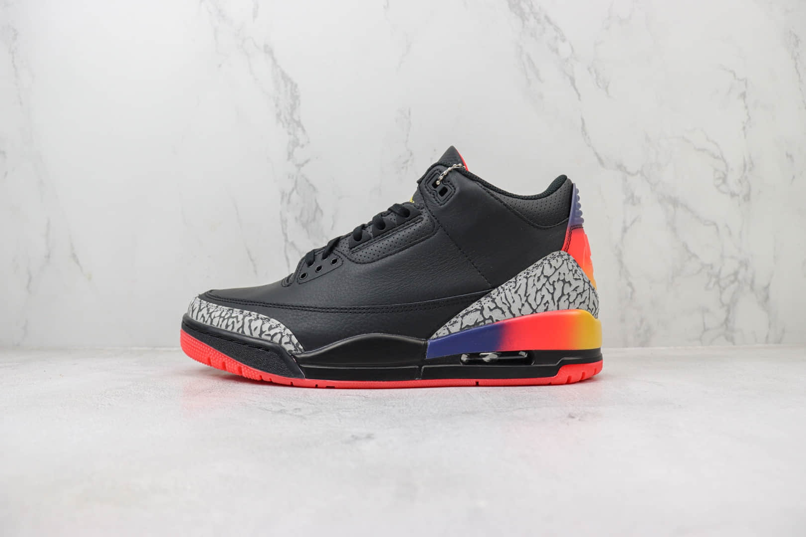 乔丹J Balvin × Air Jordan 3纯原版本乔3重磅联名AJ3落日渐变篮球鞋 莆田复刻鞋货源 货号:FN0344-001