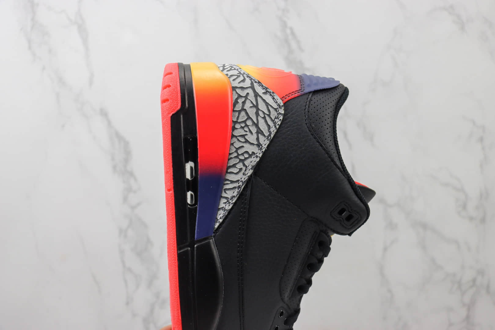 乔丹J Balvin × Air Jordan 3纯原版本乔3重磅联名AJ3落日渐变篮球鞋 莆田复刻鞋货源 货号:FN0344-001