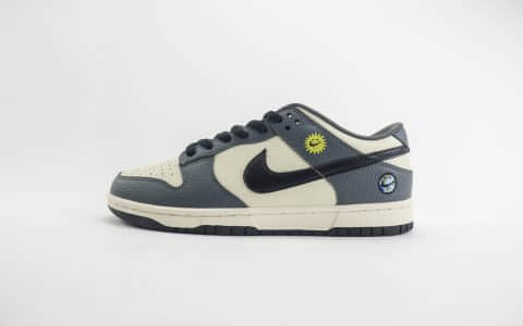 耐克Nike Dunk Low纯原版本低帮Dunk白灰黑地球笑脸板鞋 莆田天花板Dunk 货号：BB1609-116