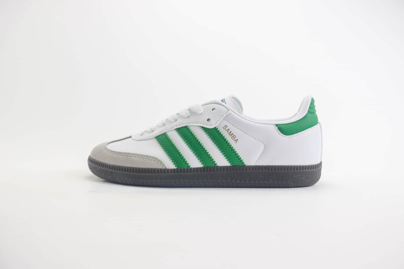 阿迪达斯adidas Originals Samba OG纯原版本三叶草桑巴白绿色德训鞋 莆田阿迪达斯货源 货号:IG1024