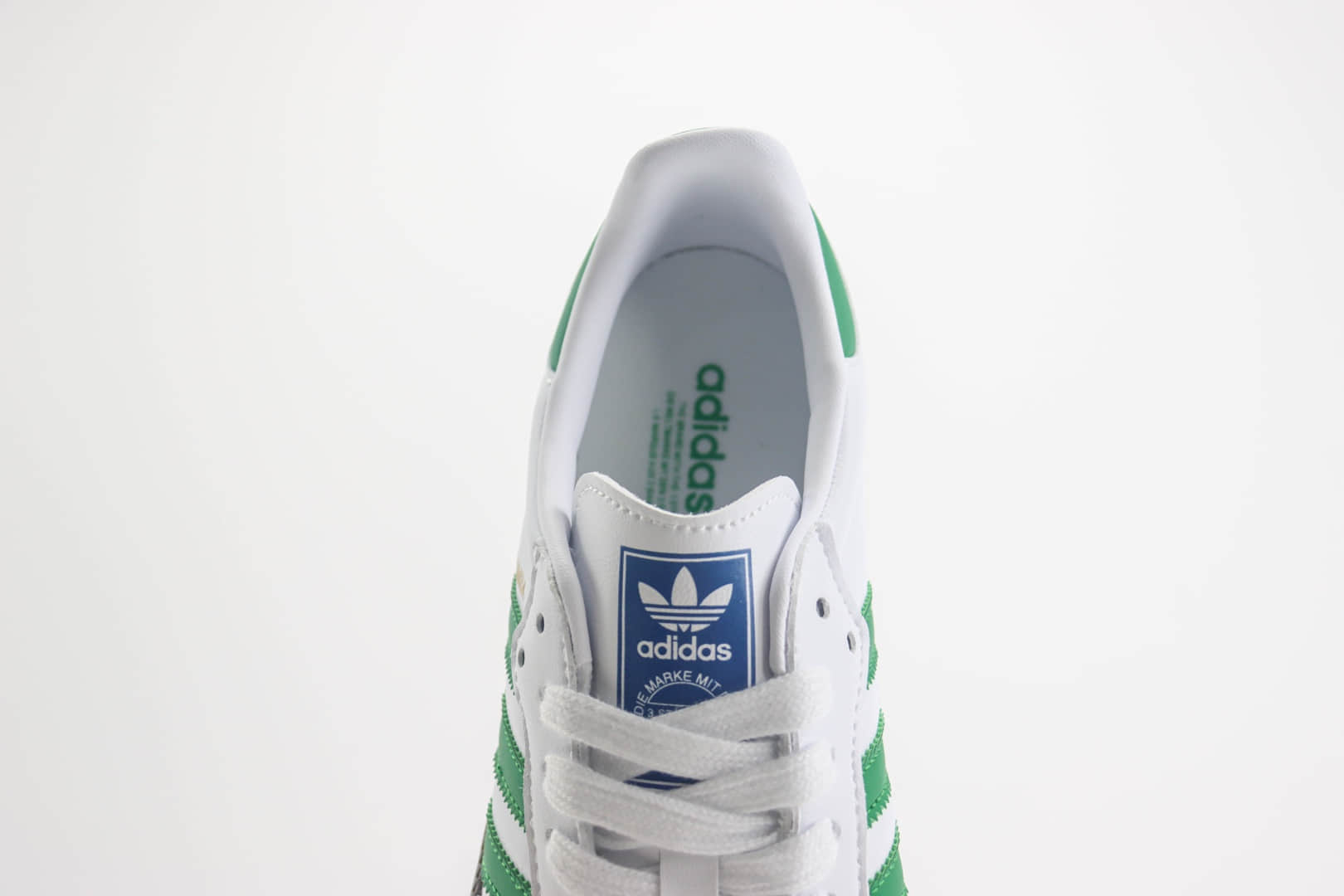 阿迪达斯adidas Originals Samba OG纯原版本三叶草桑巴白绿色德训鞋 莆田阿迪达斯货源 货号:IG1024