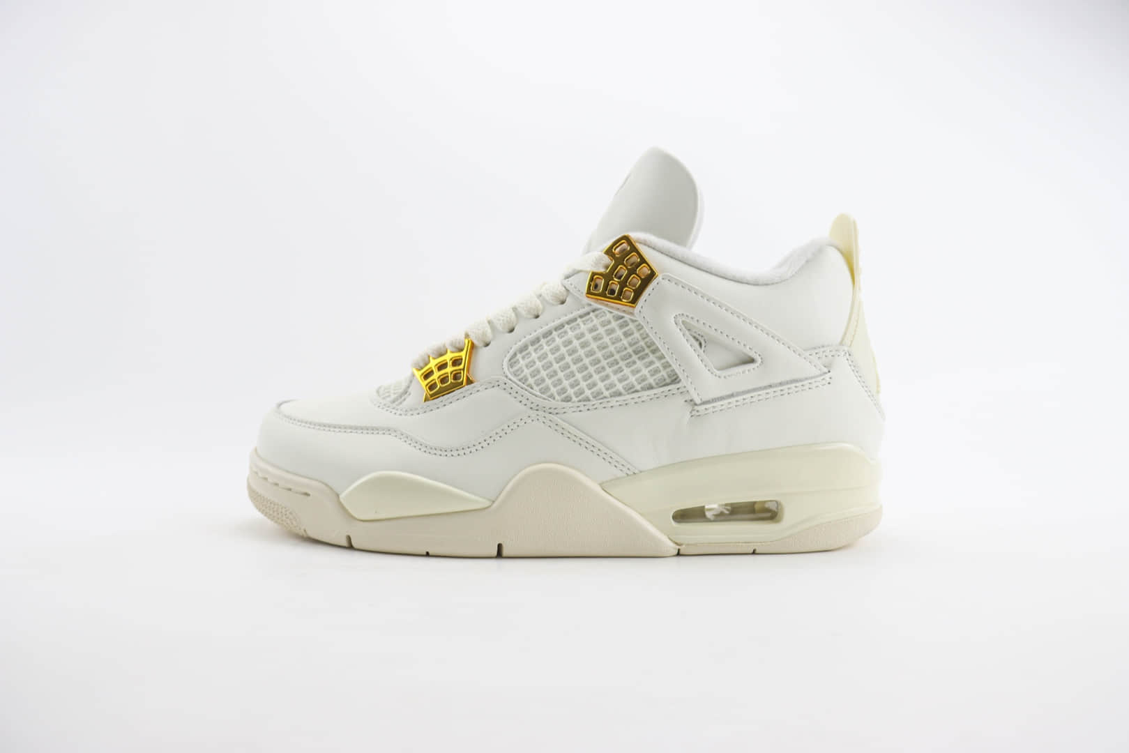 乔丹Air Jordan 4 Retro “Vivid Sulfur”纯原版本AJ4米白金男子篮球鞋 莆田AJ货源 货号：AQ9129-170