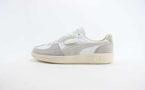 彪马PUMA Palermo Leather纯原版本巴勒莫系列白灰色德训鞋 莆田彪马货源 货号：396464-02