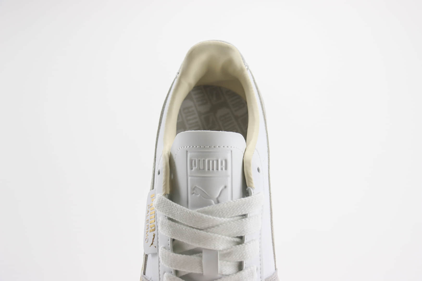 彪马PUMA Palermo Leather纯原版本巴勒莫系列白灰色德训鞋 莆田彪马货源 货号:396464-02