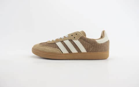 阿迪达斯adidas Original Samba OG纯原版本桑巴卡其棕网面板鞋 莆田阿迪达斯工厂 货号：IG1379