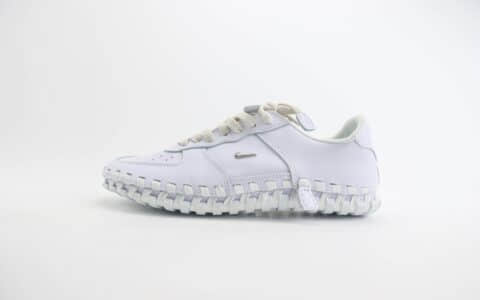 耐克Jacquemus x Nike J Force 1 Low纯原版本白色秀款编织英伦单鞋 莆田耐克工厂 货号：DR0424-100