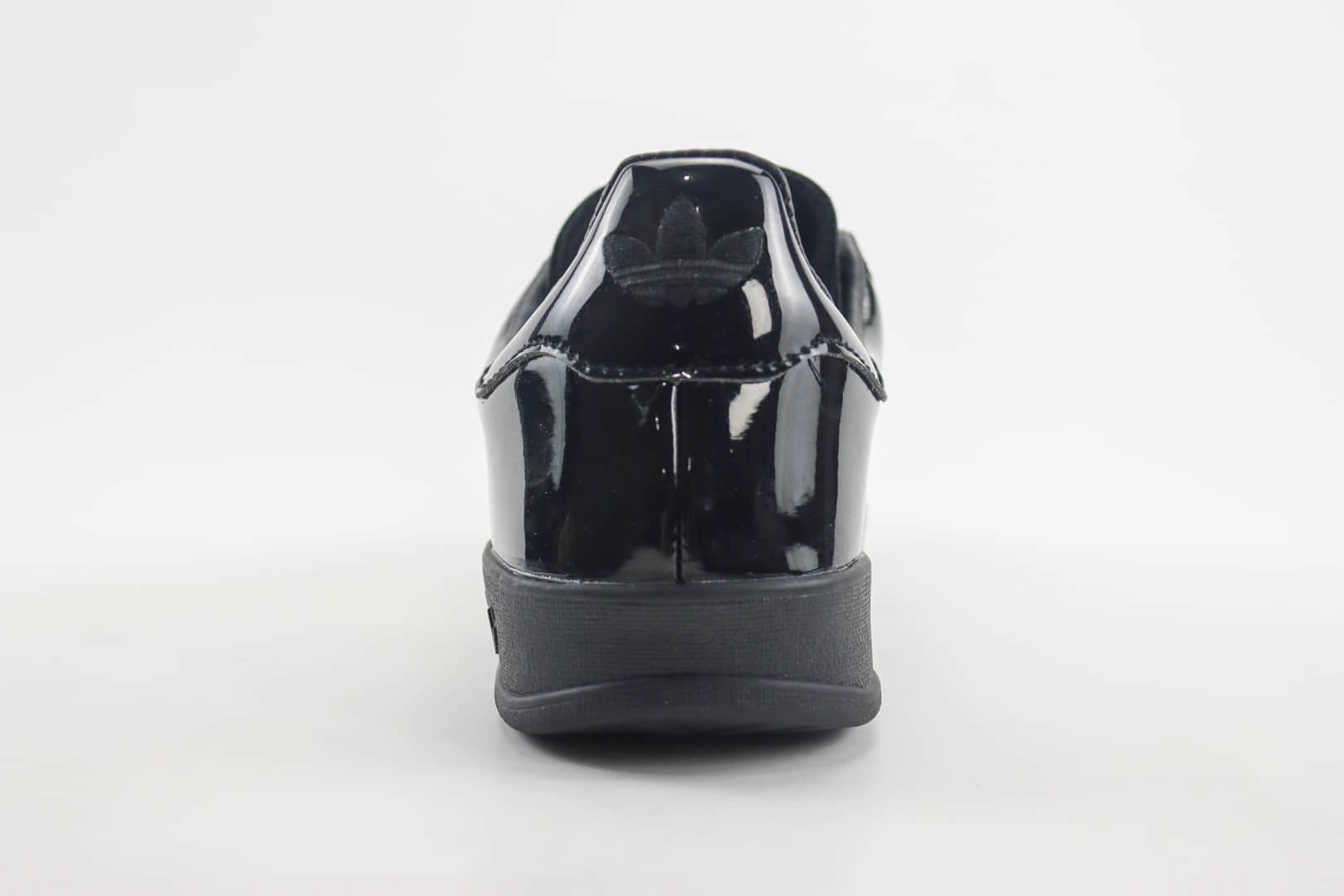 阿迪达斯adidas Originals Gazelle纯原版本黑色漆皮布洛克板鞋 莆田阿迪达斯批发 货号:IG1891