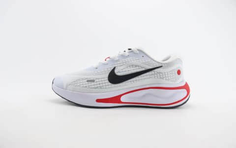 耐克Nike Journey Run纯原版本白黑红轻跑鞋 莆田耐克工厂 货号：FN0228-103