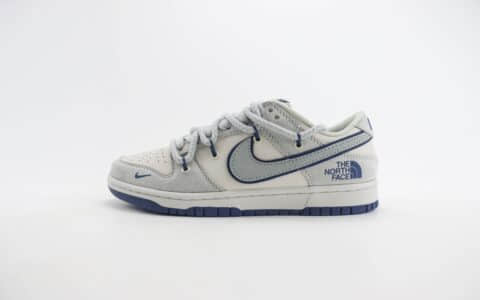 耐克Nike SB Dunk Low纯原版本北面联名灰白蓝解构绑带板鞋 莆田天花板Dunk 货号：XX2025-311