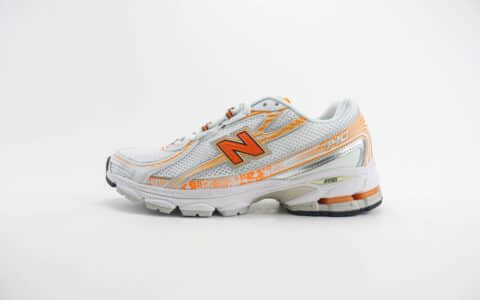 新百伦New Balance 740纯原版本NB740白橙色复古跑鞋 莆田新百伦货源 货号：MR740SE