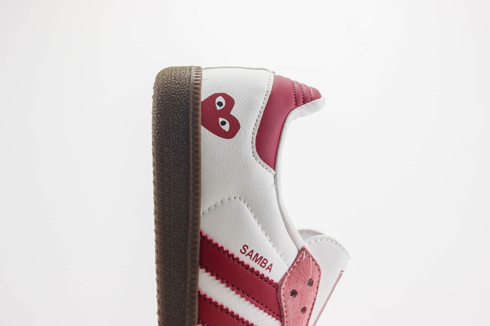 阿迪达斯adidas originals Samba纯原版本桑巴白粉红爱心板鞋 莆田阿迪达斯货源 货号:FW2414