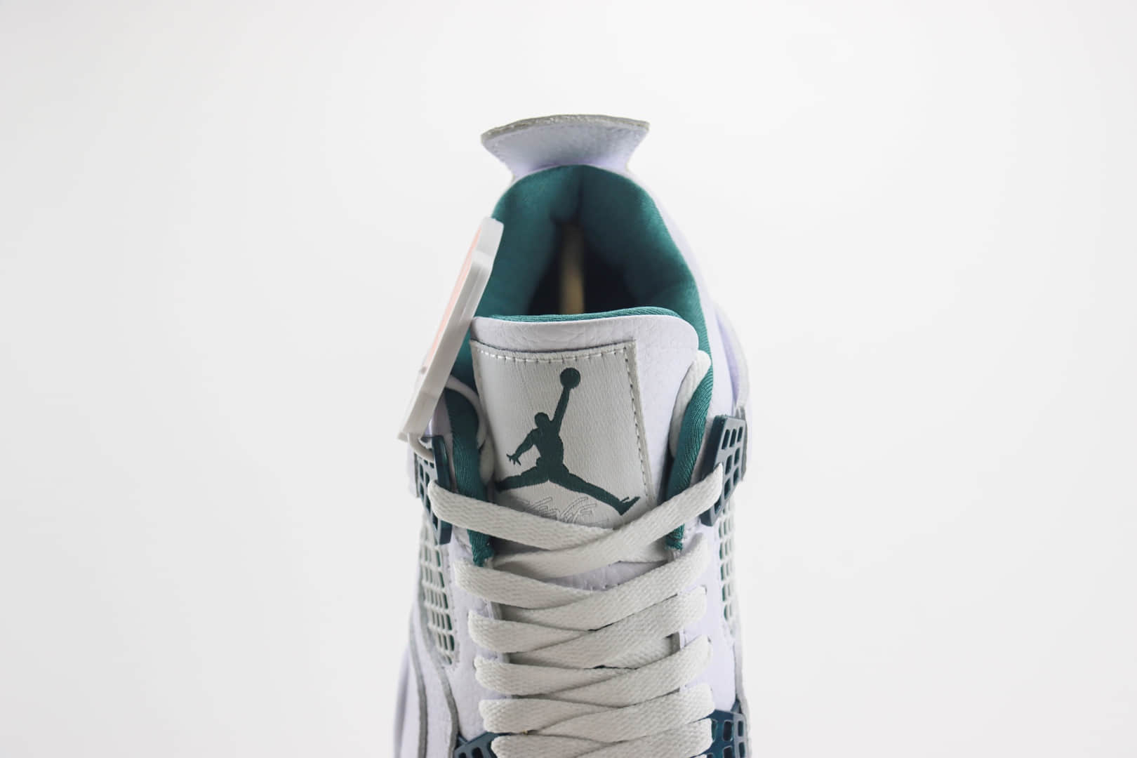 乔丹Air Jordan 4 Retro纯原版本AJ4白绿色篮球鞋 莆田AJ货源 货号:FQ8138-103