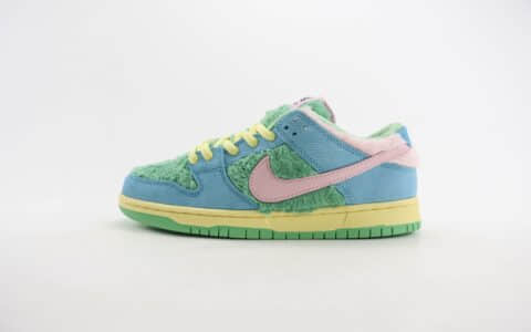 耐克Nike SB Dunk Low纯原版本低帮SB Dunk丑小鸭蓝绿粉板鞋 莆田耐克货源 货号：FN6040-400