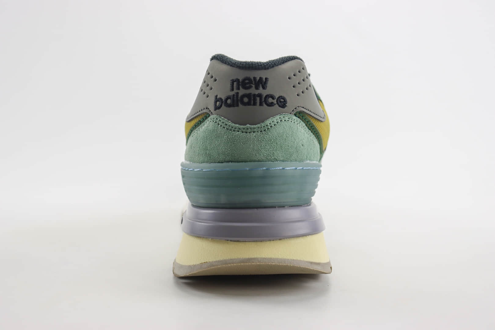 新百伦New Balance 574纯原版本绿黄色NB574复古运动鞋 莆田新百伦工厂 货号：U574LGTN