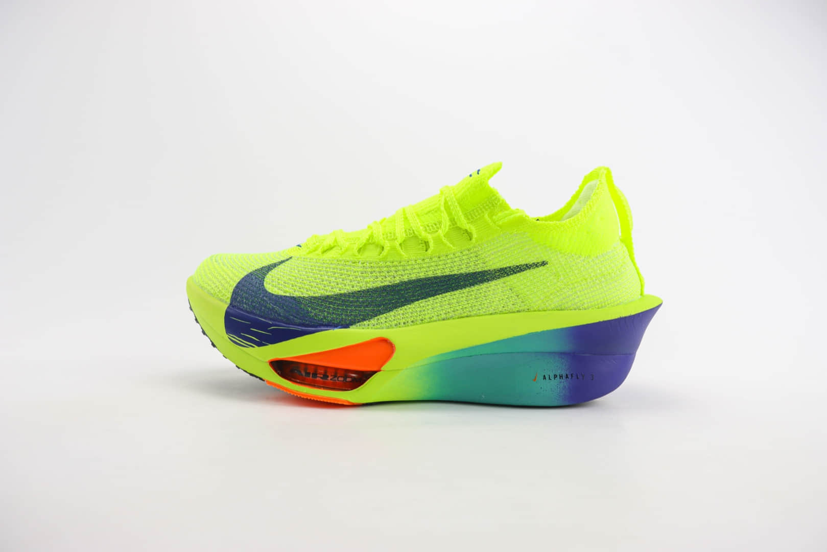 耐克Nike Air Zoom Alphafly NEXT%3纯原版本荧光绿马拉松跑鞋 莆田耐克货源 货号：FD8315-700
