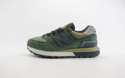 新百伦New Balance 574纯原版本墨绿色NB574复古运动鞋 莆田新百伦货源 货号：U574LGIL