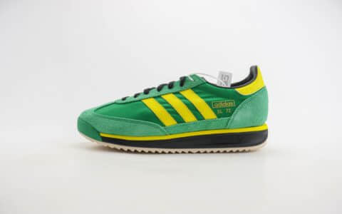 阿迪达斯adidas Originals SL 72 RS（Reshaped）纯原版本绿黄色复古慢跑鞋 莆田复刻鞋货源 货号：IG2133