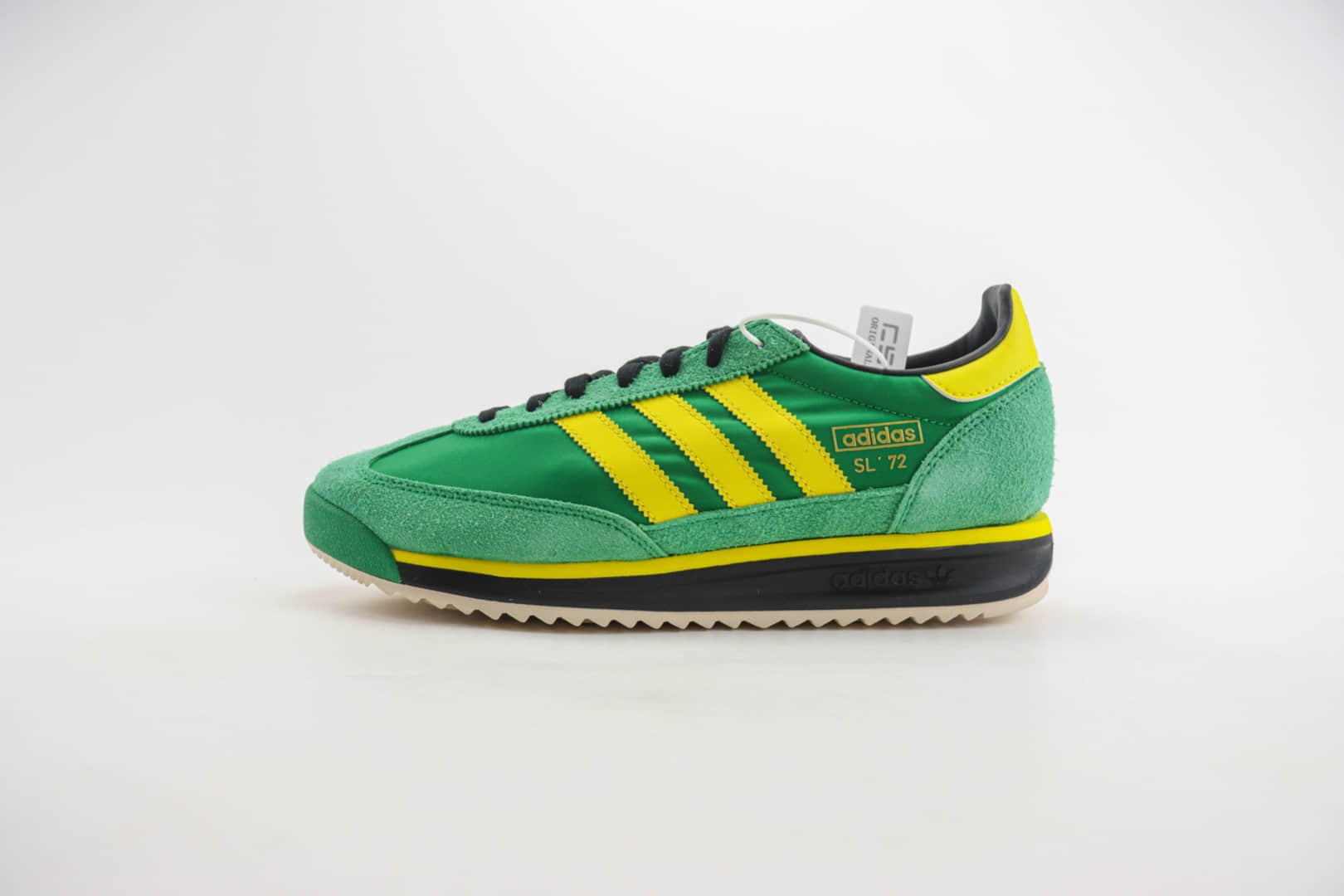 阿迪达斯adidas Originals SL 72 RS(Reshaped)纯原版本绿黄色复古慢跑鞋 莆田复刻鞋货源 货号:IG2133
