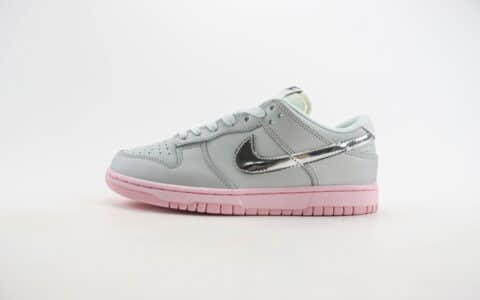 耐克Nike SB Dunk Low纯原版本低帮SB Dunk灰银粉滑板板鞋 莆田耐克工厂 货号：HM3698-006