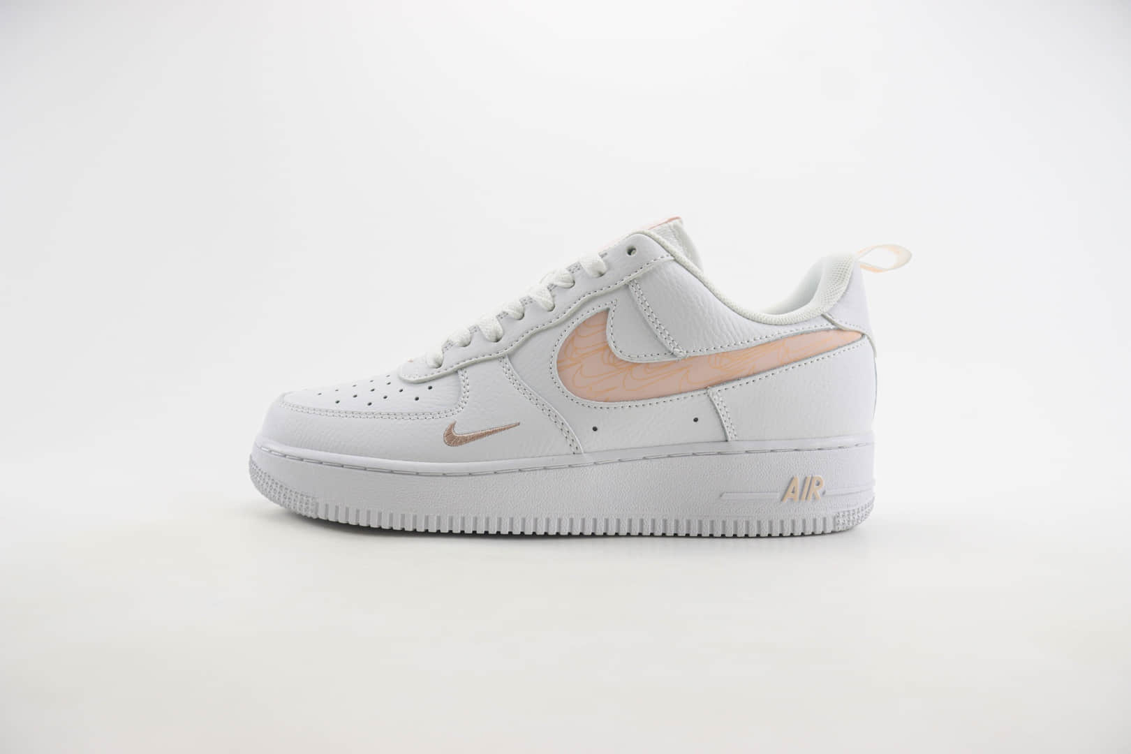 耐克Nike Air Force 1纯原版本空军一号白粉橙色AF1低帮板鞋 莆田耐克代理 货号:FB8971-700