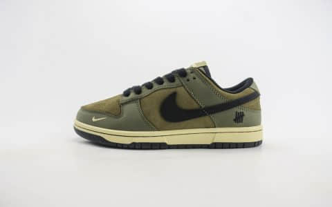 耐克Undefeated x Nike Dunk SB Low纯原版本三道杠SB Dunk军绿色板鞋 莆田耐克代理 货号：JH8037-921