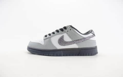耐克Nike SB Dunk Low纯原版本低帮DUNK灰白闪阴勾配色板鞋 莆田DUNK工厂 货号：HQ3462-191