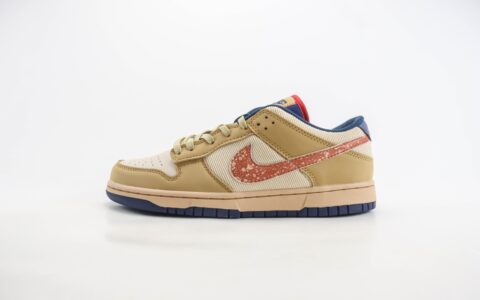 耐克Nike SB Dunk Low纯原版本低帮SB Dunk米白卡其泼墨印花勾板鞋 莆田天花板Dunk 货号：HQ3640-790