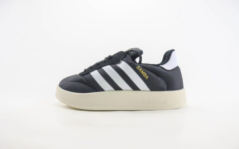 阿迪达斯adidas Originals Tenis Samba Home纯原版本黑白金标面包鞋 莆田阿迪达斯货源 货号：IE1434
