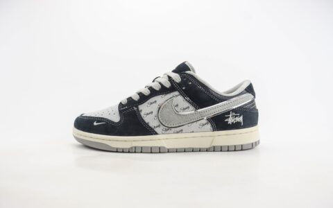 耐克Stussy x Nike SB Dunk Low纯原版本低帮SB Dunk黑灰色斯图西联名滑板板鞋 莆田耐克货源 货号：XX3168-008