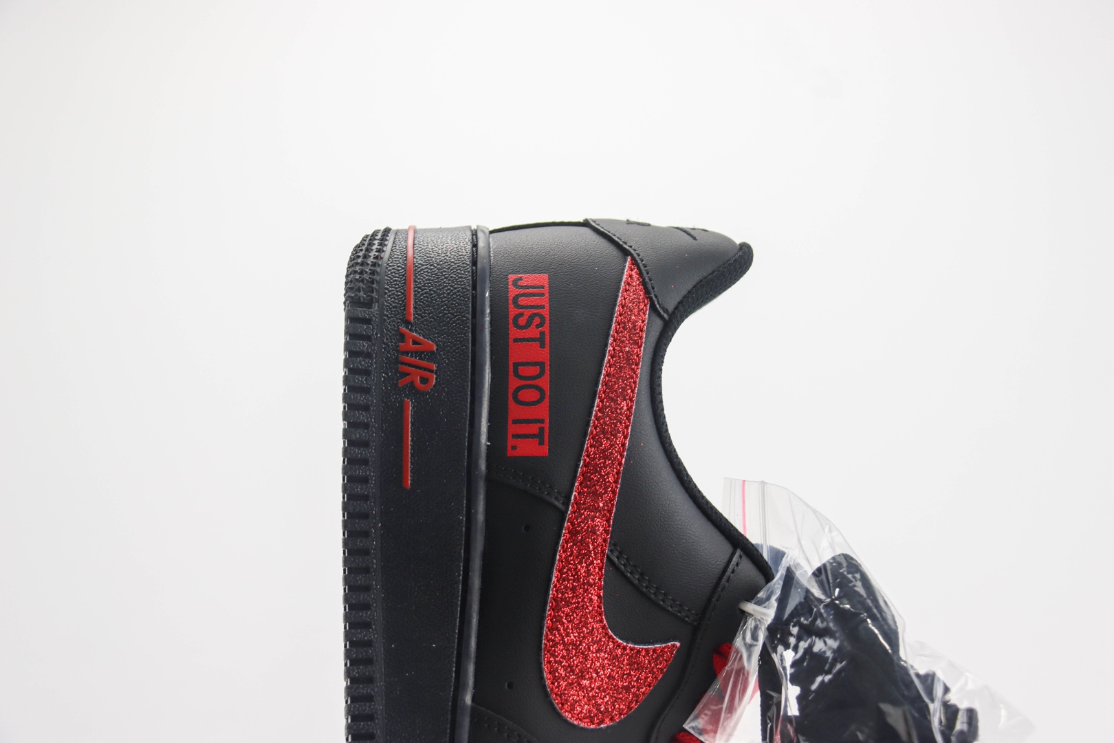耐克Nike Air Force 1 Low纯原版本空军一号AF1黑红JUST DO IT低帮运动板鞋 莆田耐克代理 货号：CW2288-025