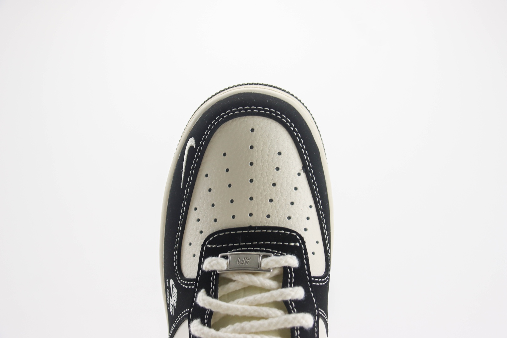 耐克Stussy x Nike Air Force 1 Low纯原版本空军一号斯图西联名AF1米黑小红标运动板鞋 莆田天花板AF1 货号:SJ6698-014