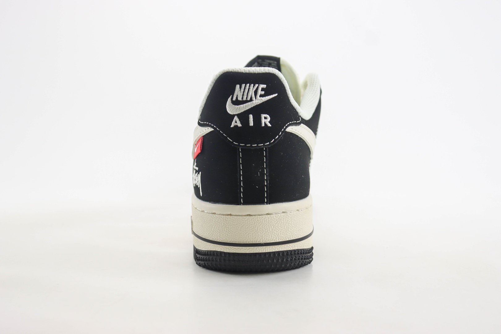 耐克Stussy x Nike Air Force 1 Low纯原版本空军一号斯图西联名AF1米黑小红标运动板鞋 莆田天花板AF1 货号:SJ6698-014
