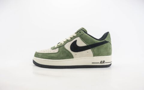 耐克Nike Air Force 1 Low纯原版本空军一号AF1白绿黑勾麂皮板鞋 莆田耐克工厂 货号：DI3966-023