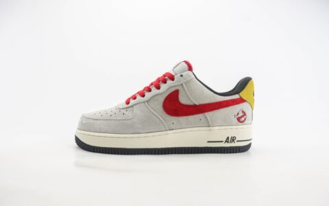 耐克Nike Air Force 1 Low纯原版本空军一号AF1麂皮灰红低帮板鞋 莆田天花板AF1 货号：KK1988-020