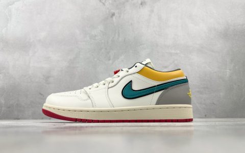 乔丹Air Jordan 1 Low纯原版本低帮AJ1帆白鸳鸯勾休闲运动篮球鞋 莆田AJ货源 货号：HV4511-133