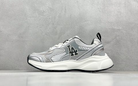 洋基队MLB Speed Runner纯原版本银灰色厚底老爹低帮休闲运动慢跑鞋 莆田复刻鞋货源 货号：3ARNA065N