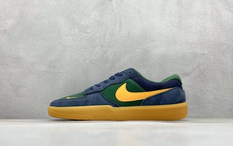 耐克Nike SB Force 58纯原版本蓝绿橙硫化板鞋 莆田耐克工厂 货号：DV5476-402